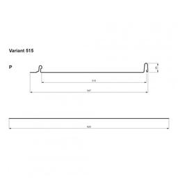 Кровельнaя панель CLICK 515 P  - Лакированная оцинковка
MATT  - Стальной красный MATT  -  Изображение 2