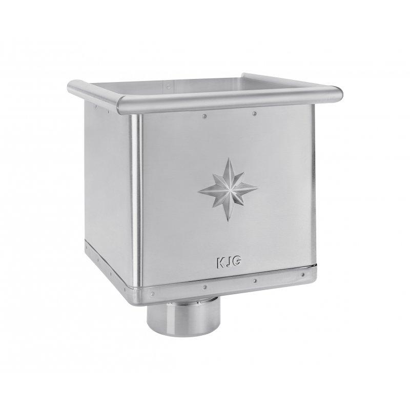 Kotlík zberný kubický  - Pozink lakovaný  - Bielo hliníková  -  Obrázok