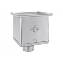 Kotlík zberný kubický  - Pozink lakovaný  - Bielo hliníková  -  Obrázok 1