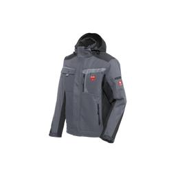 Pracovná bunda s kapucou šedo-čierna  - 100 % polyester (cca 310 g/m²)  - Šedá/Čierna  -  Obrázok 1
