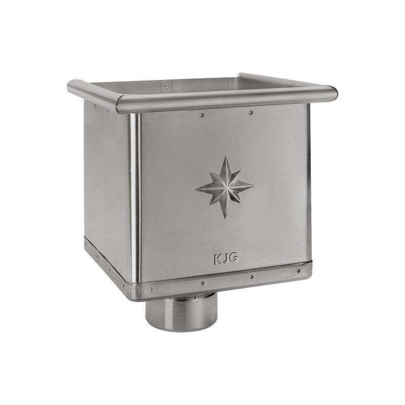 Kotlík zberný kubický - Pozink lakovaný - Bielo hliníková tmavá – P.20 - Obrázok