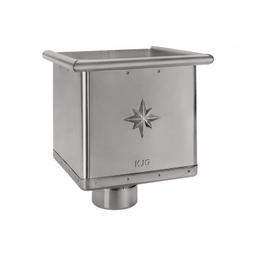 Kotlík zberný kubický - Pozink lakovaný - Bielo hliníková tmavá – P.20 - Obrázok 1