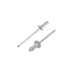 Tear-off rivet  - Galvanized steel prepainted  - White aluminum  -  Picture 1