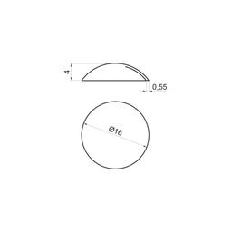 Mounting cap 16/4  - Galvanized steel prepainted  - Pure white  -  Picture 2