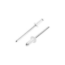 Tear-off rivet  - Aluminium prepainted  - Pure white  -  Picture 1