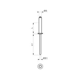 Blind rivet dome head  - Aluminium  - Natur  -  Picture 3