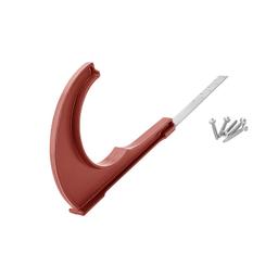 Holder for wooden log straight - Aluminium – Natur - Galvanized steel prepainted – Steel red - Picture 1