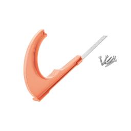 Holder for wooden log straight  - Aluminium – Natur  - Galvanized steel prepainted – Copper brown  -  Picture 1