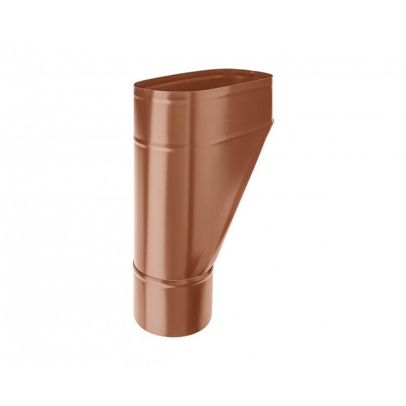 Side hopper  - Galvanized steel prepainted  - Copper brown  -  Picture