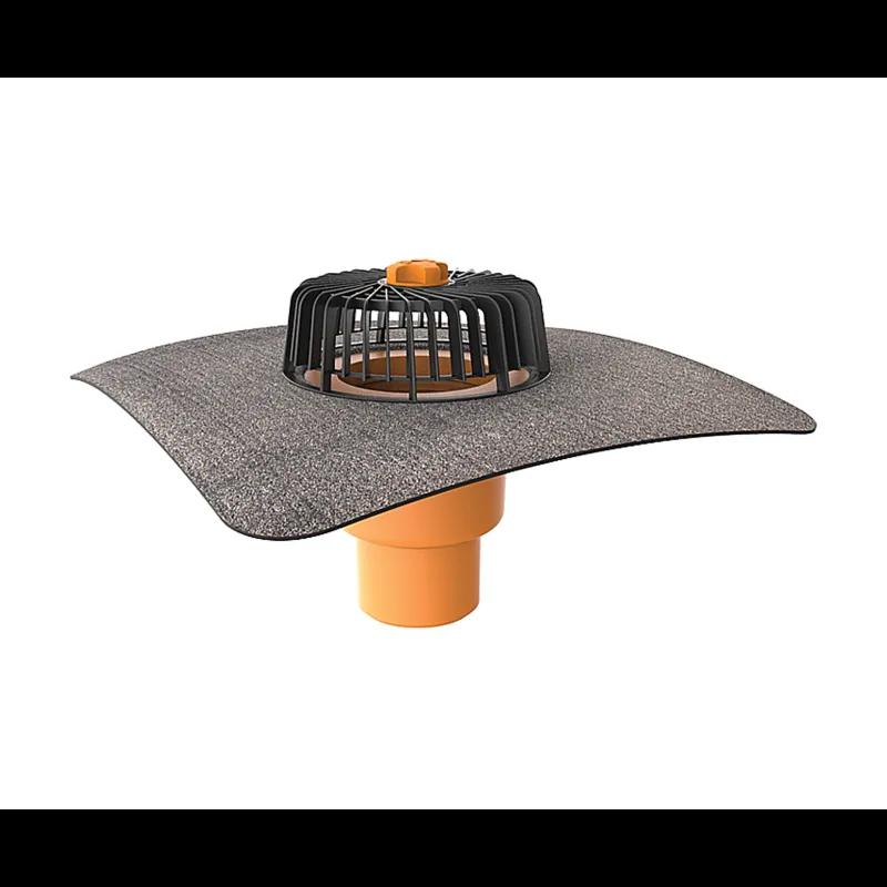 BIT strešná vpusť s manžetou zvislá  - Polyamid  - Čierna/Oranžová  -  Obrázok