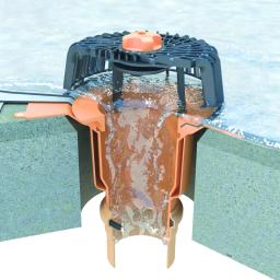 BIT strešná vpusť s manžetou zvislá  - Polyamid  - Čierna/Oranžová  -  Obrázok 2