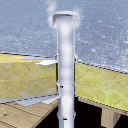 PVC prestup pre káble s manžetou  - PVC  - Biela  -  Obrázok 2