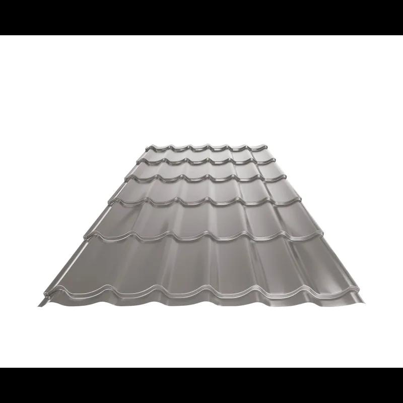 Strešná krytina UNI 1  - Hliník lakovaný  - Bielo hliníková tmavá  -  Obrázok