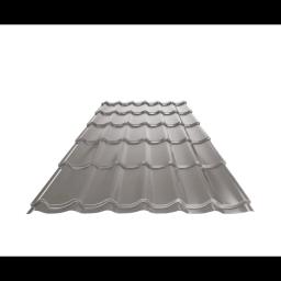 Strešná krytina UNI 1  - Hliník lakovaný  - Bielo hliníková tmavá  -  Obrázok 1