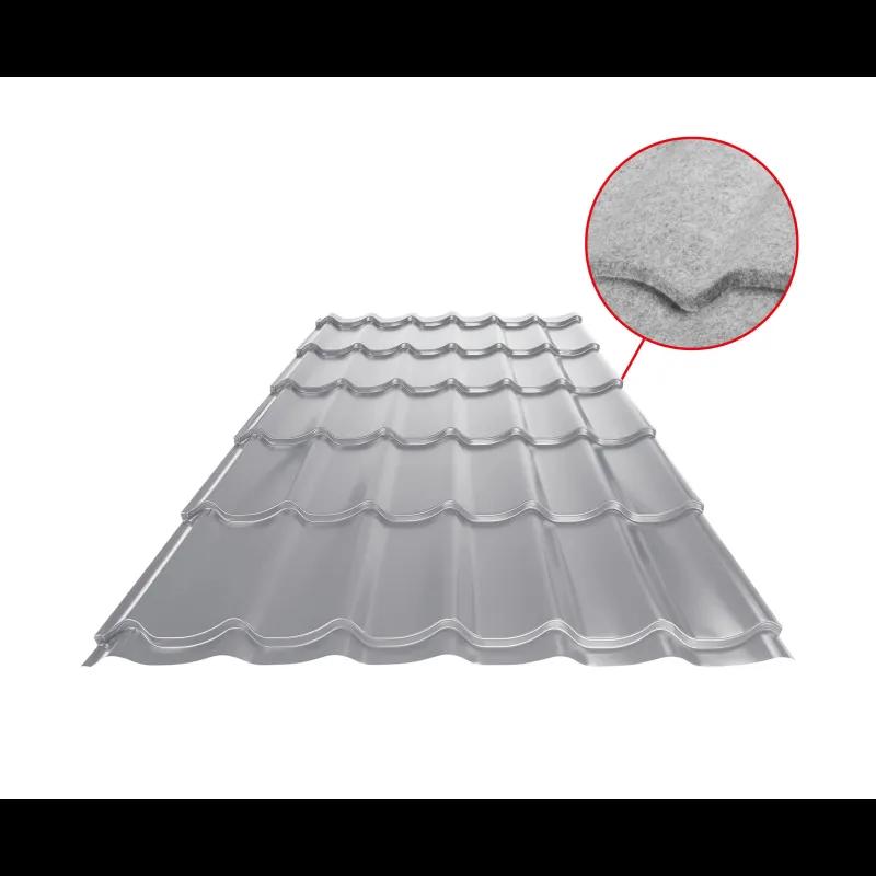 Кровельное покрытие UNI 1 SQ (sound – aqua)  - Лакированный алюминий  - Белый алюминий  -  Изображение