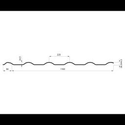 Strešná krytina UNI 2  - Hliník lakovaný  - Bielo hliníková  -  Obrázok 2
