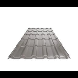 Strešná krytina UNI 2  - Hliník lakovaný  - Bielo hliníková tmavá  -  Obrázok 1