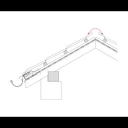Hrebenáč pre krytinu  - Hliník lakovaný  - Bielo hliníková tmavá  -  Obrázok 2
