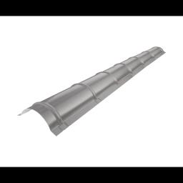 Hrebenáč pre krytinu  - Hliník lakovaný  - Bielo hliníková tmavá  -  Obrázok 1