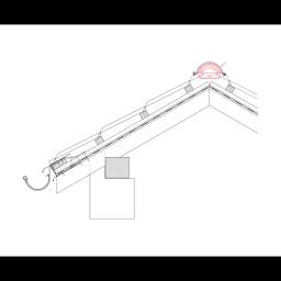 Ukončenie hrebenáča čelné  - Hliník lakovaný  - Bielo hliníková tmavá  -  Obrázok 2