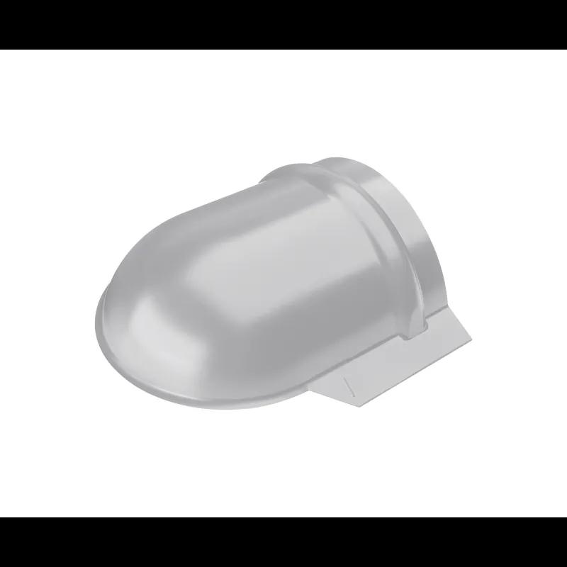 Ukončenie hrebenáča oblé  - Hliník lakovaný  - Bielo hliníková  -  Obrázok