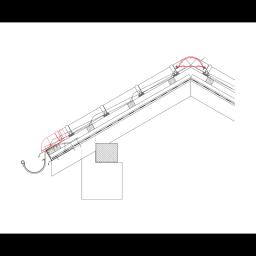 Ukončenie hrebenáča oblé  - Hliník lakovaný  - Bielo hliníková tmavá  -  Obrázok 2