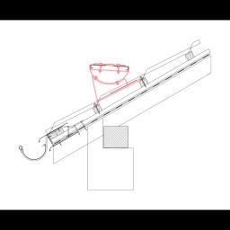 Strešný schod na krytinu UNI  - Hliník lakovaný  - Bielo hliníková  -  Obrázok 2