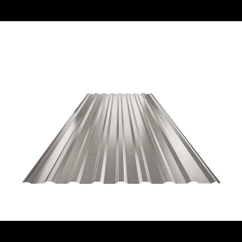 Trapezoidal sheet roof TR 18A  - Aluminium prepainted  - Grey aluminum  -  Picture
