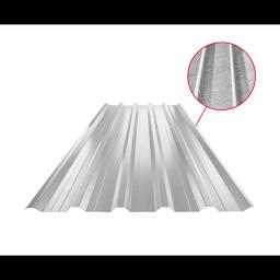 Трапециевидный профиль кровельный с нахлестом TR 35A+ SQ (sound – aqua)  - Лакированный алюминий  - Белый алюминий  -  Изображение 1