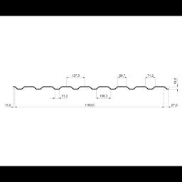 Trapezoidal sheet facade TR 18B  - Aluminium prepainted  - Grey aluminum  -  Picture 2