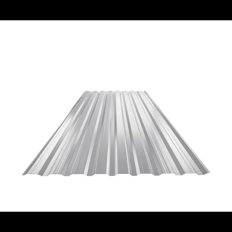 Trapezoidal sheet facade with embossing TR 18B+  - Aluminium prepainted  - White aluminum  -  Picture