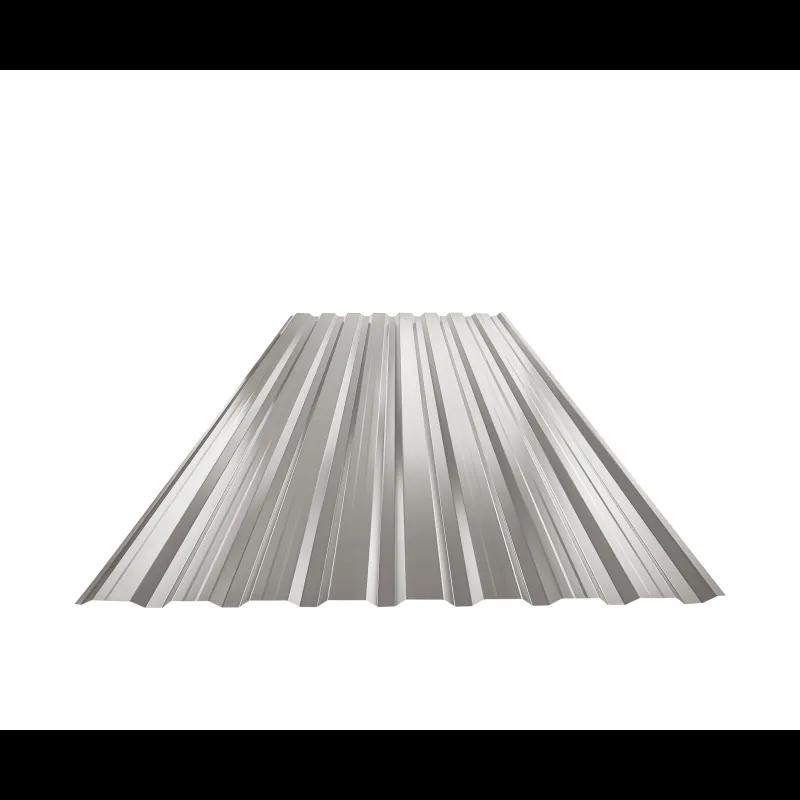 Trapezoidal sheet facade with embossing TR 18B+  - Aluminium prepainted  - Grey aluminum  -  Picture