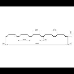 Trapezoidal sheet facade TR 35B  - Aluminium prepainted  - Grey aluminum  -  Picture 2