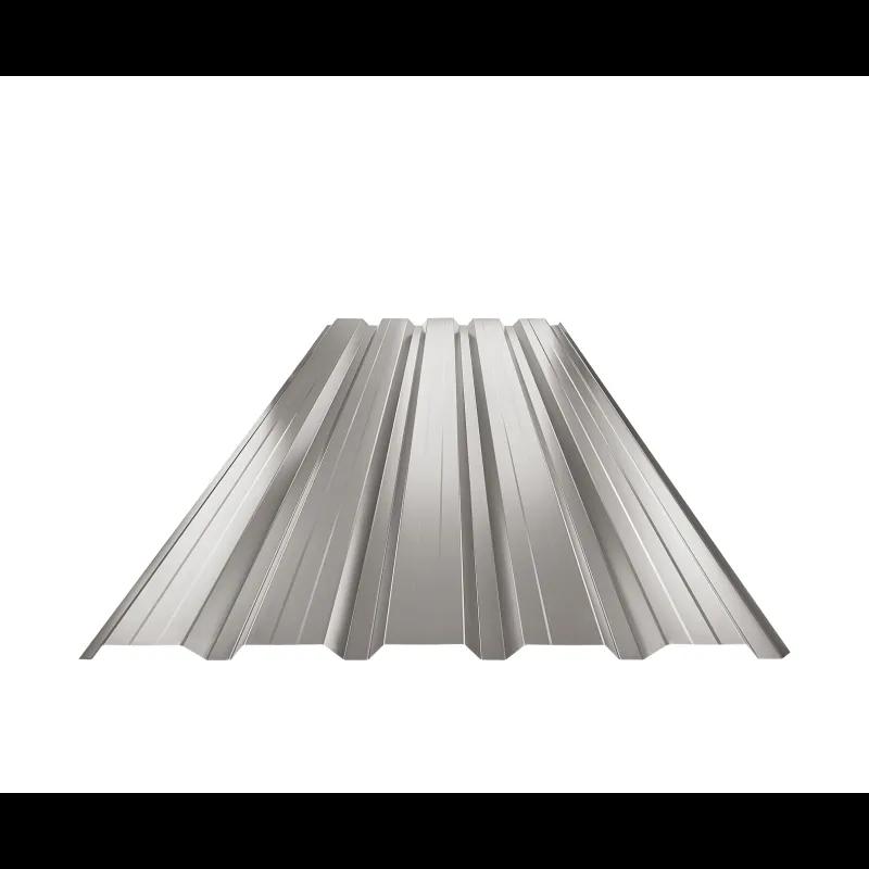 Trapezoidal sheet facade with embossing TR 35B+  - Aluminium prepainted  - Grey aluminum  -  Picture