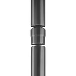 Spojka zvodovej rúry  - Pozink lakovaný  - Šedo biela  -  Obrázok 3