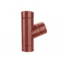 Downpipe branch 72°  - Galvanized steel prepainted  - Steel red  -  Picture 2