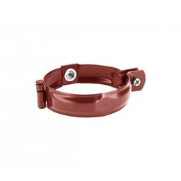 Downpipe bracket with thread M10  - Galvanized steel prepainted  - Steel red  -  Picture 1
