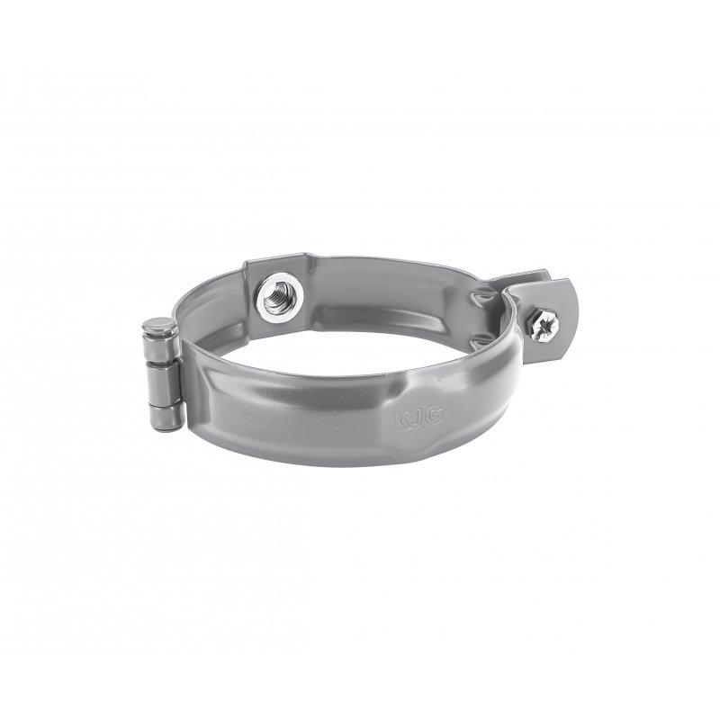 Downpipe bracket with thread M10  - Galvanized steel prepainted  - Dusty grey  -  Picture