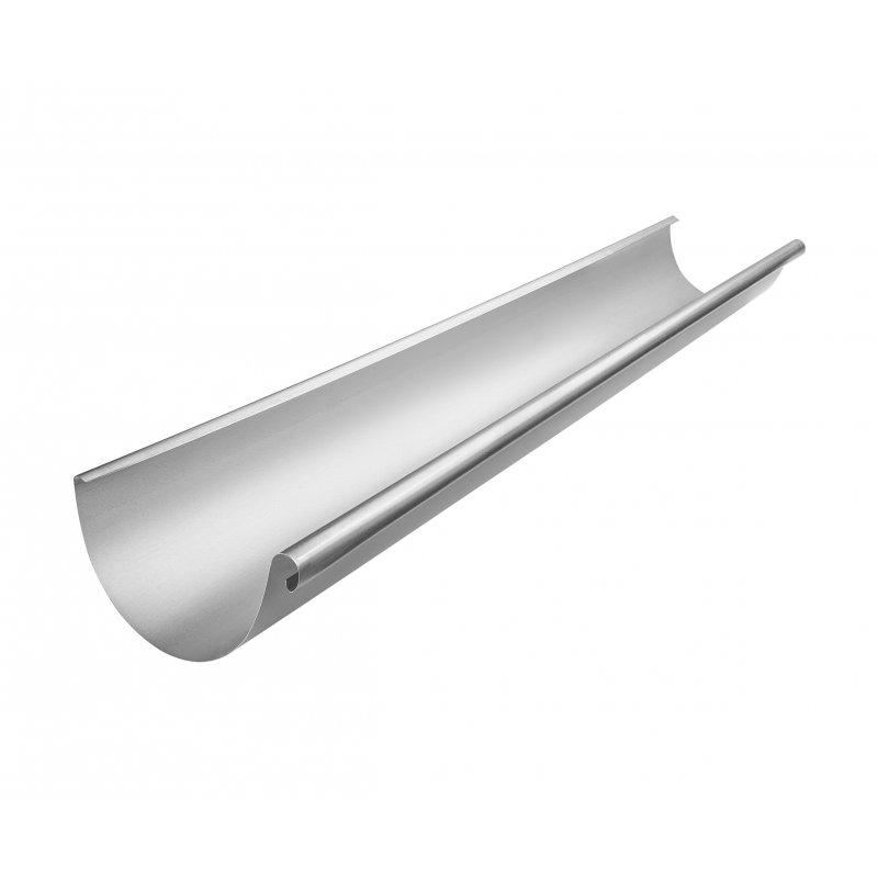 Gutter half-round  [s=0,50]  - Stainless steel  - AISI 304 2B – MATT  -  Picture