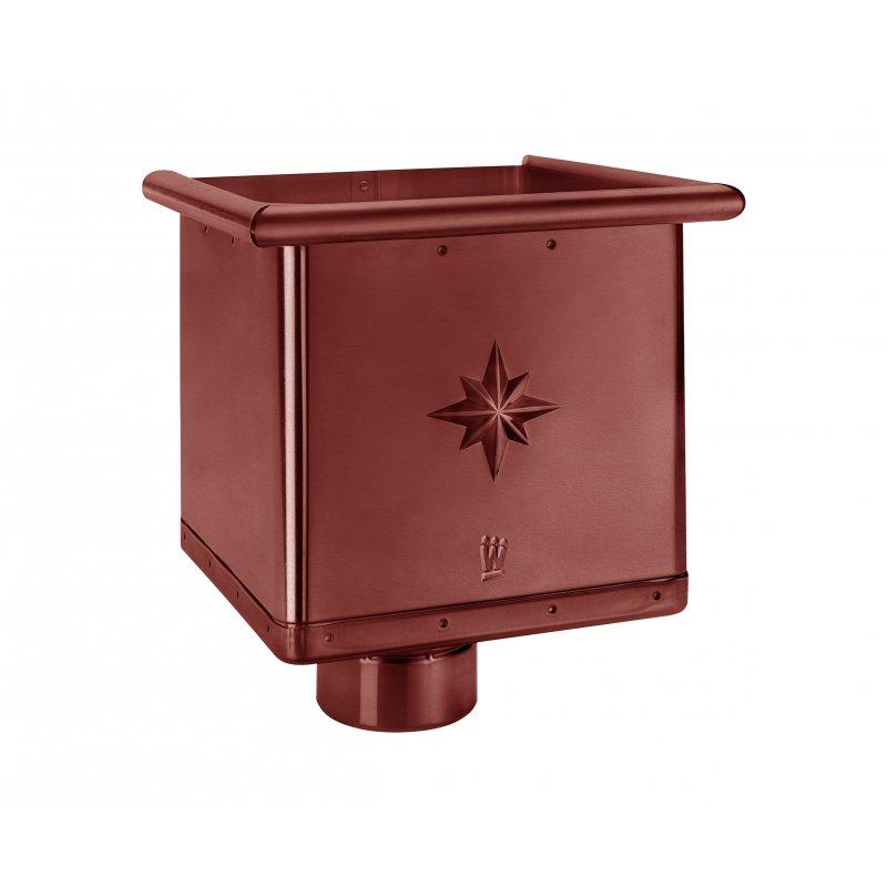 Vízgyüjtő üst köbös  - Alumínium színes  - Bordó  -  Kép