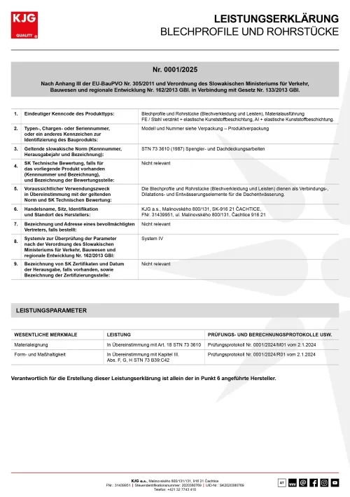 Blechprofile und rohrstücke