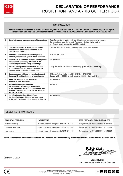 Roof, front and arris gutter hook