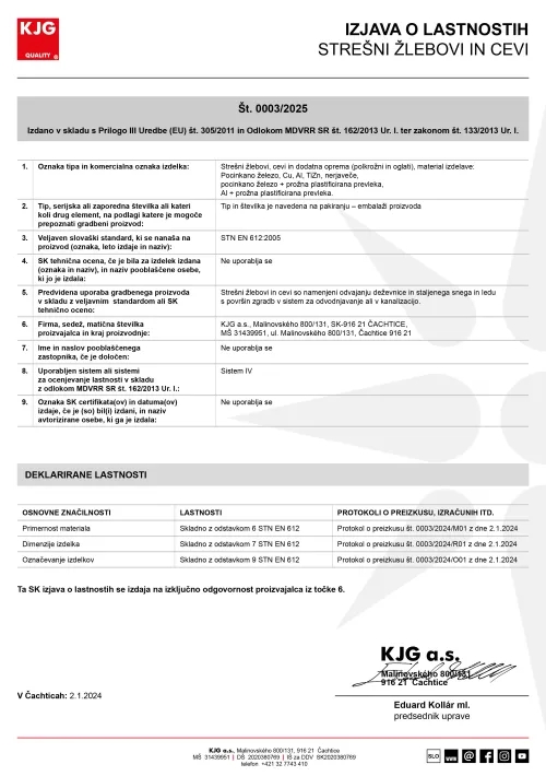 Strešní žlebovi in cevi