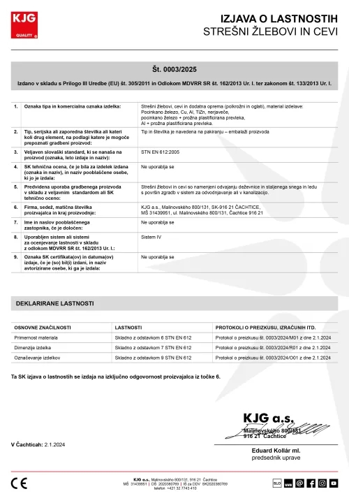 Strešní žlebovi in cevi