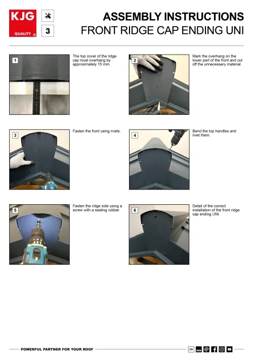 Front ridge cap ending UNI