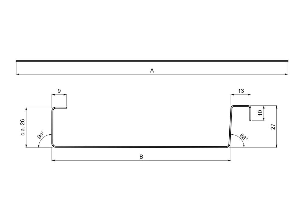 Picture - Technical cross-section of the profile