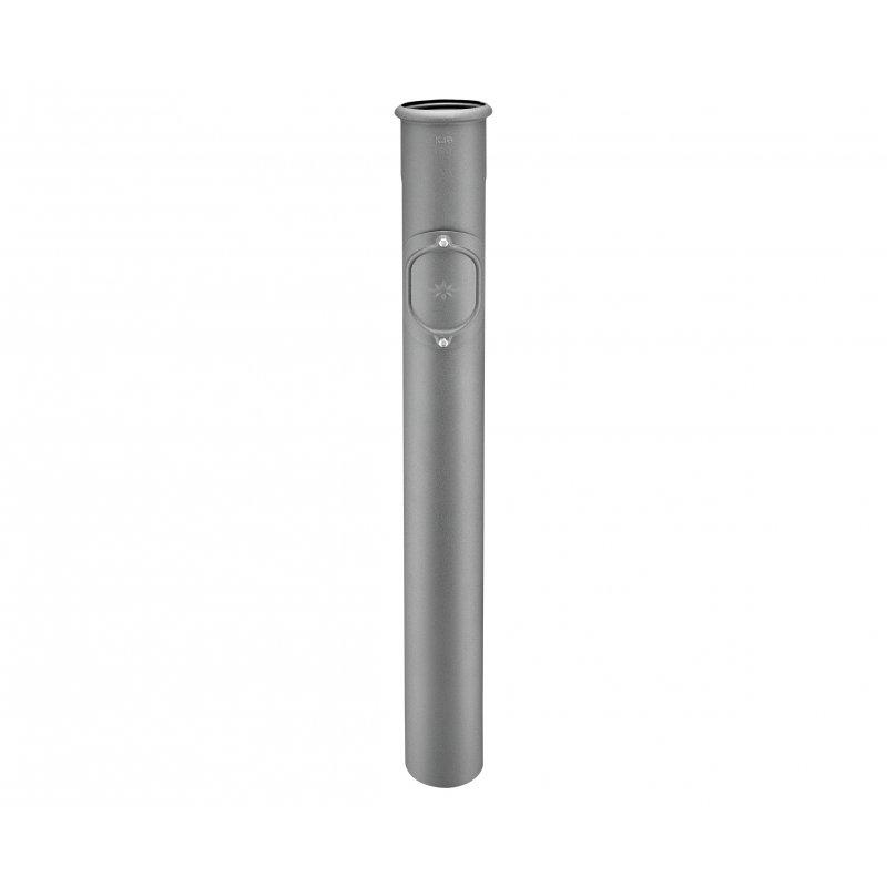 Защитная труба со смотровым отверстием - Оцинковка – Natur - Лакированный алюминий W.15 – Светло-серый W.15 - Изображение