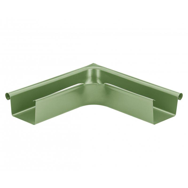 Внешний угол желоба прямоугольного сечения - Лакированная оцинковка - Трава зеленая - Изображение