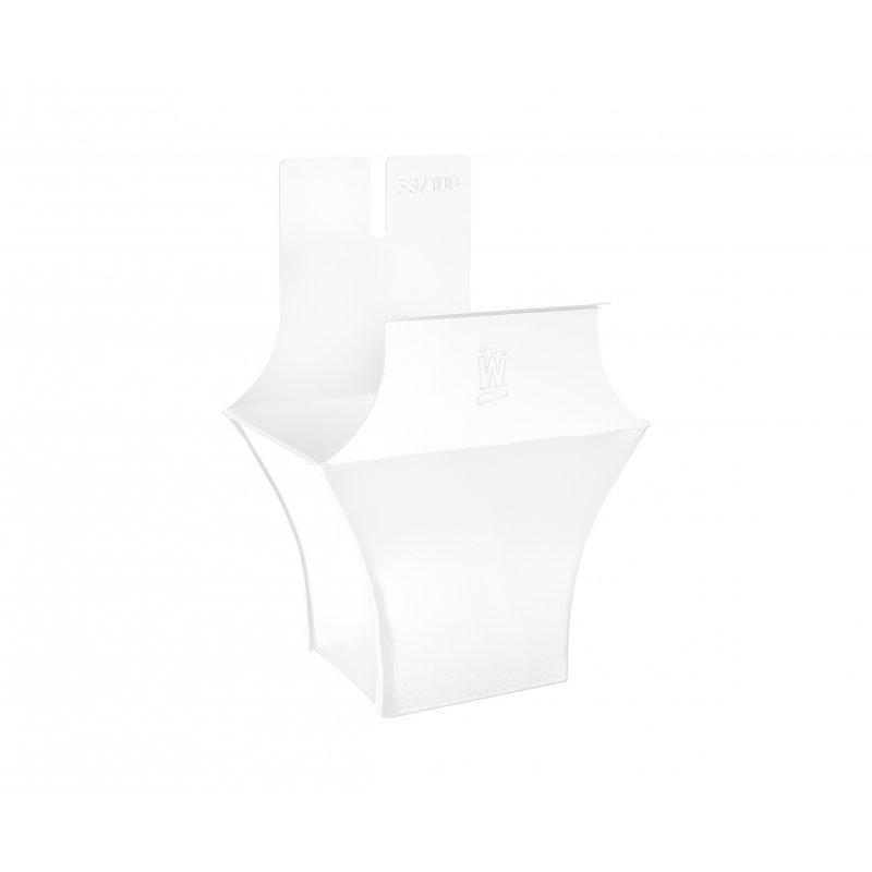 Szögletes betorkollócsonk - Alumínium színes - Fehér - Kép