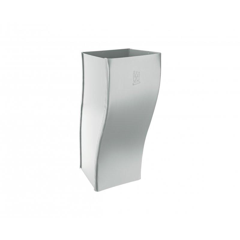 Zvodové koleno odskokové hranaté - Hliník lakovaný - Zinkovo šedá - Obrázok